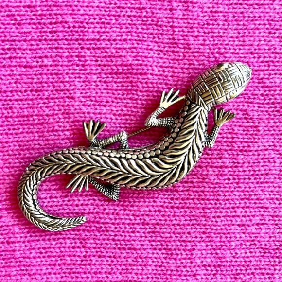 Vintage Silver Plated Salamander Brooch - Picture 11 of 11